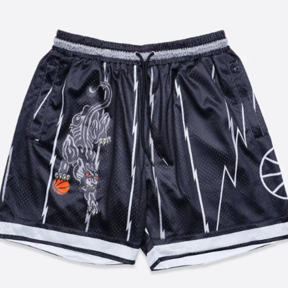 In the Lab Stealth Shorts Men Large Black Basketball Drawstring Heavyweight Mesh - Picture 2 of 10
